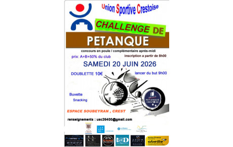 Challenge pétanque 2026